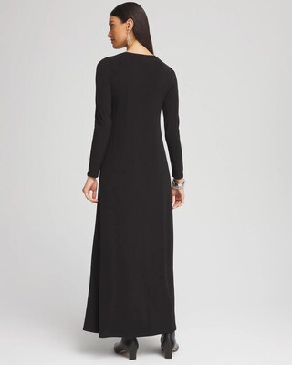 Embellished Long Sleeve Maxi Dress