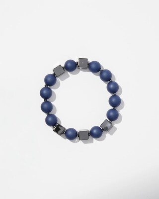 Matte Berry Square Stretch Bracelet