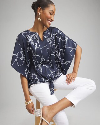 Floral Tie-Front Shirt