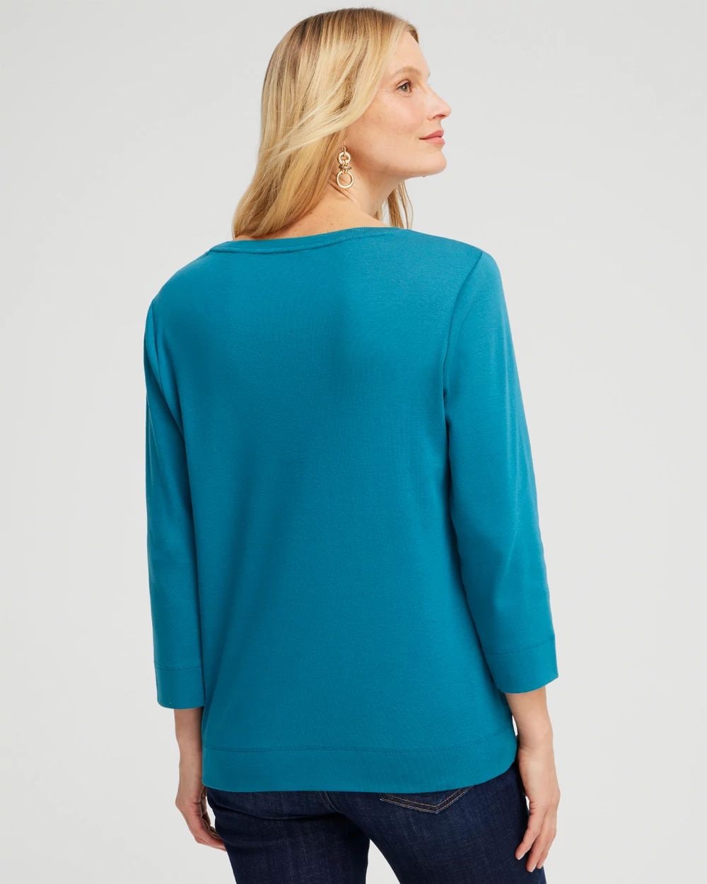 3/4 Sleeve V-Neck Tee