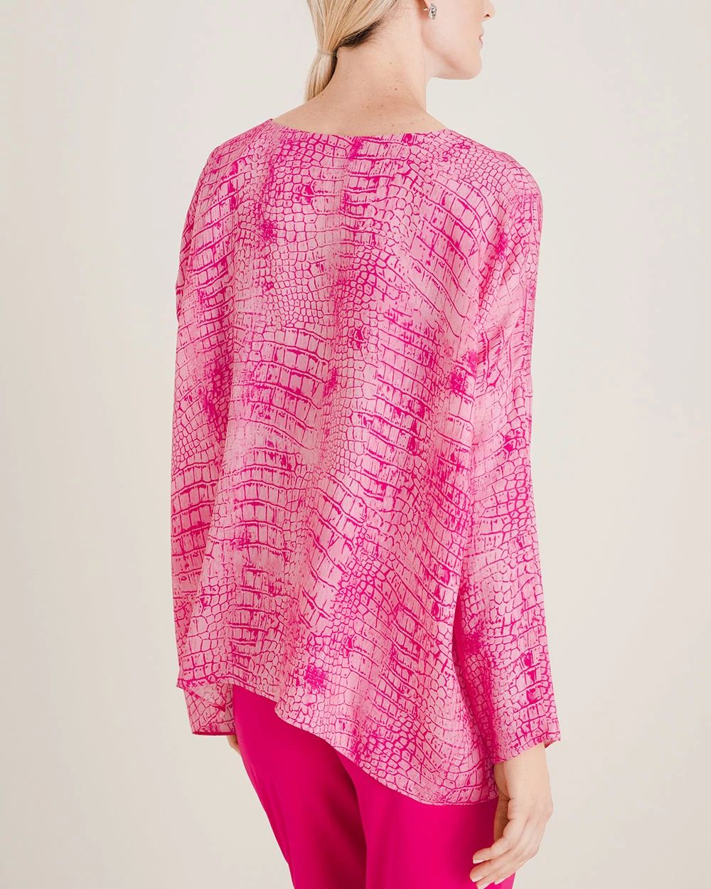 Black Label Silk-Blend Anyway Top