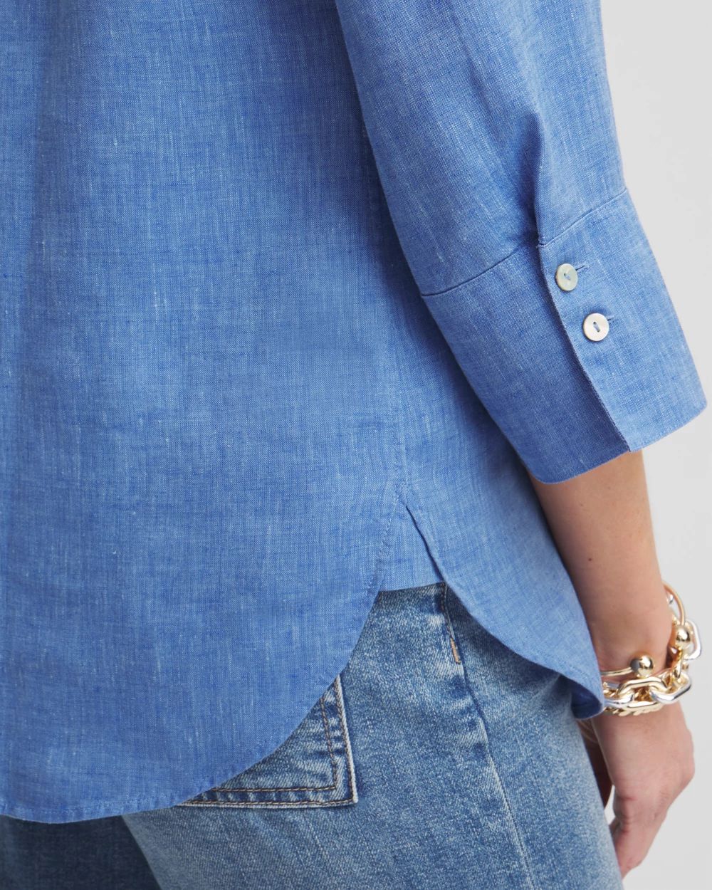 No Iron™ Linen 3/4 Sleeve Shirt