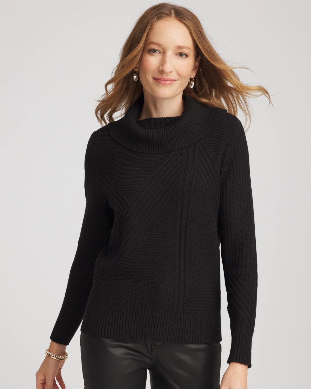 Ribbed Cowlneck Sweater