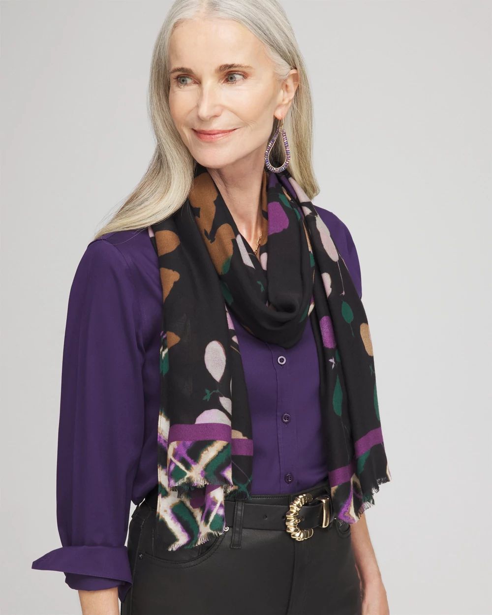 Floral Sprigs Oblong Scarf