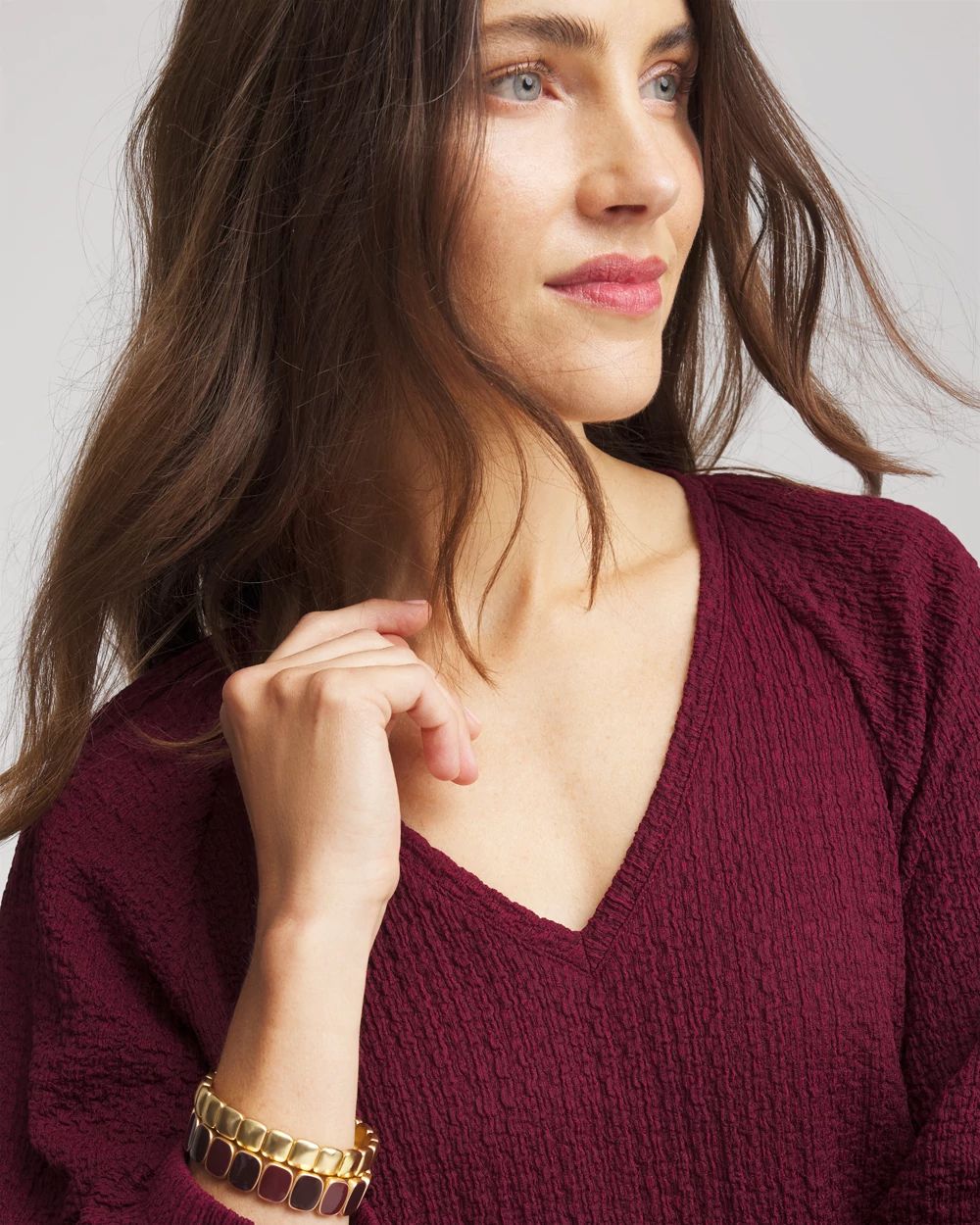 Textured Raglan Top