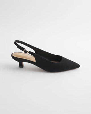 Celeste Microsuede Slingback Heels