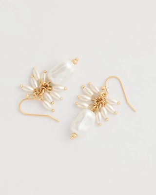 Pearl Cluster Drop Earrings click to view larger image.