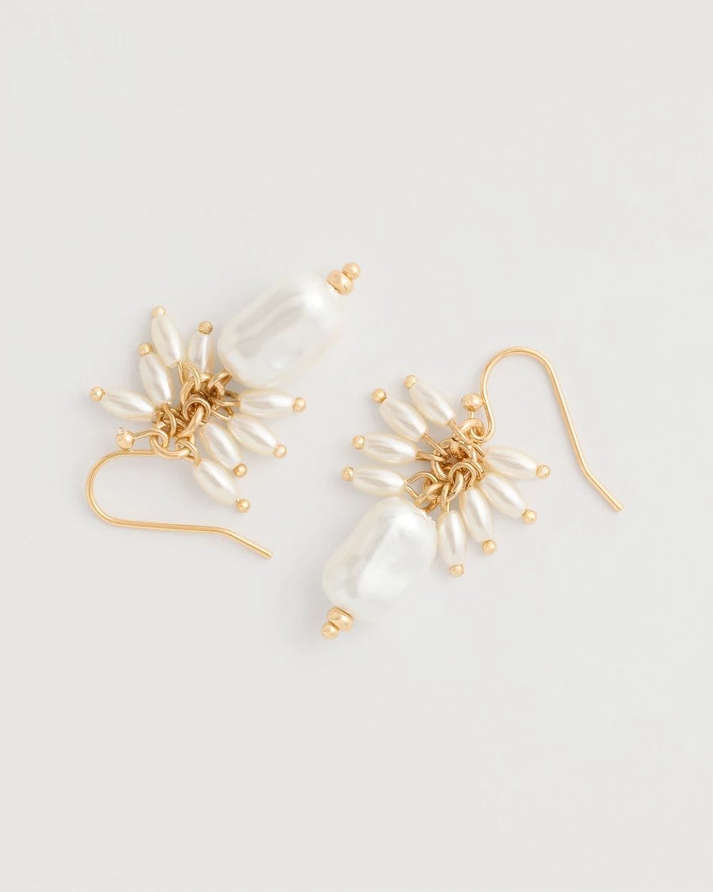Pearl Cluster Drop Earrings
