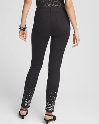 Girlfriend Sequin Ankle Jeans click to view larger image.