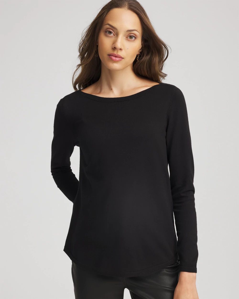 Ella Ribbed-Bateau Pullover Sweater