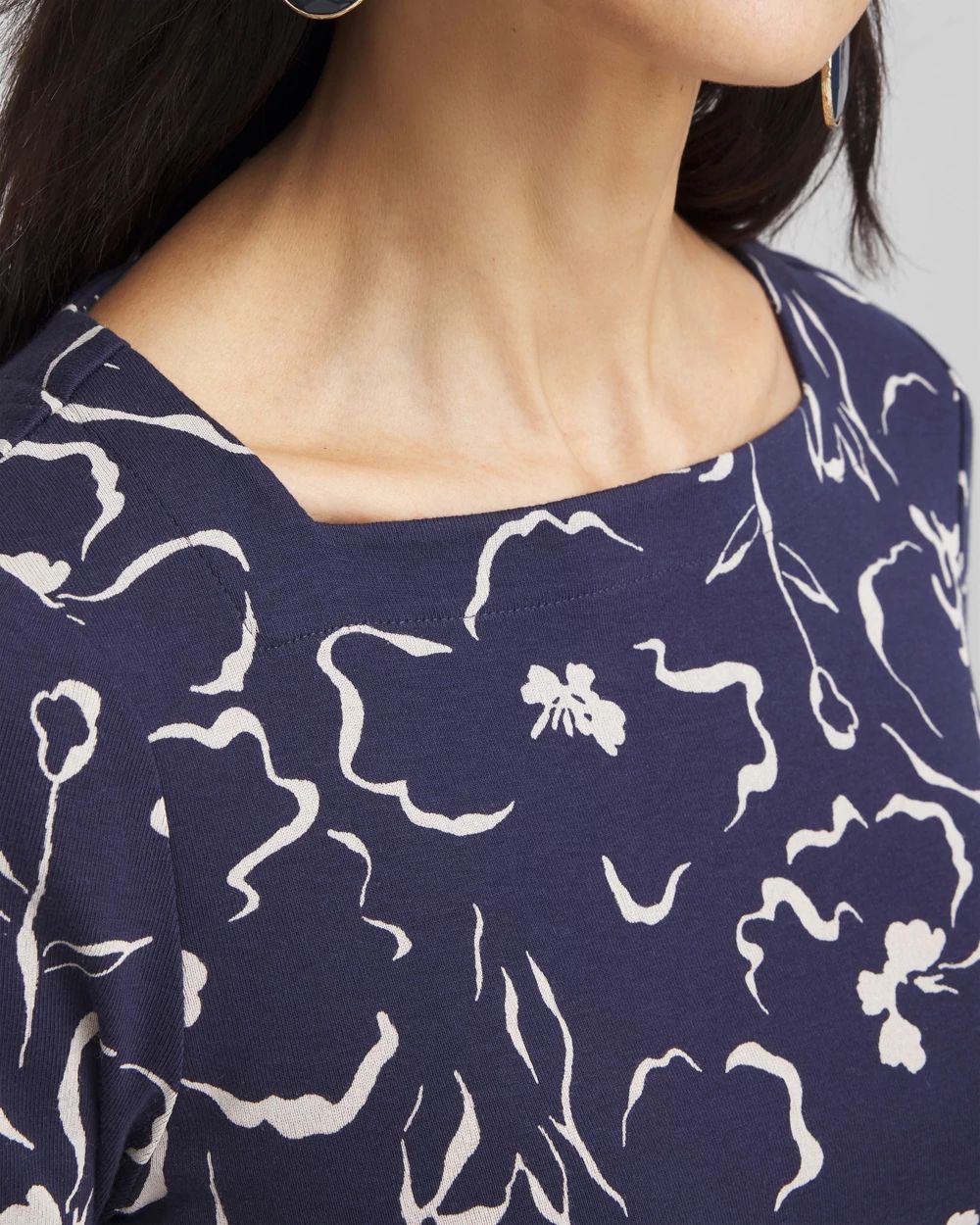 Pima Cotton Square-Neck Tunic
