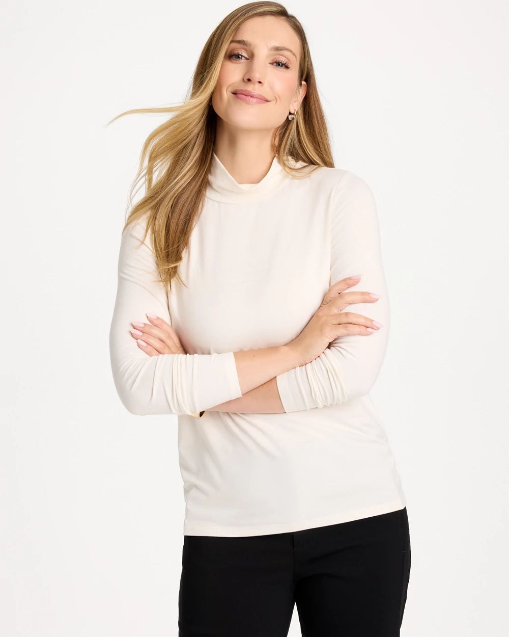 Touch of Cool™ Mockneck Layering Tee