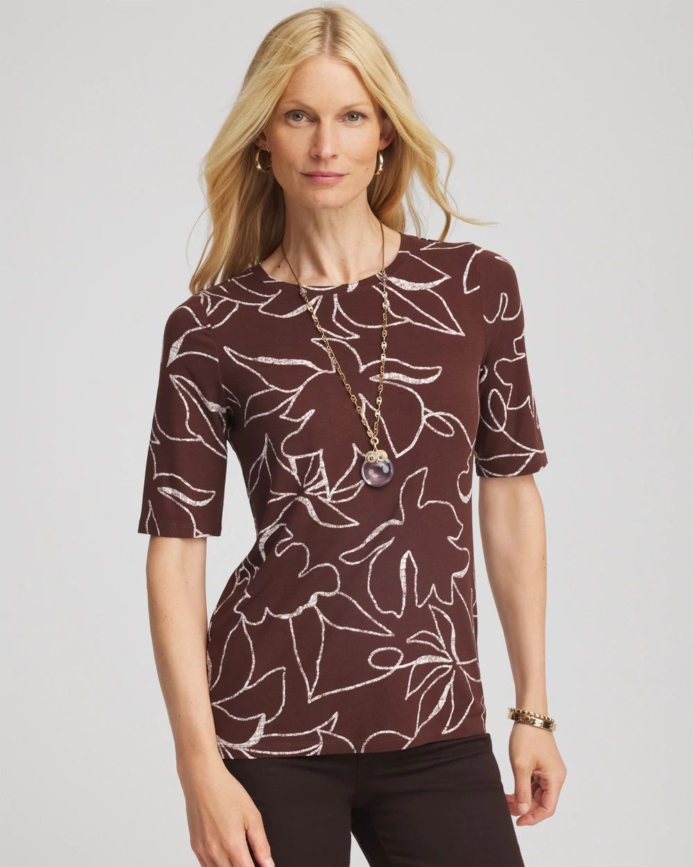 Touch of Cool™ Elbow-Sleeve Perfect Tee