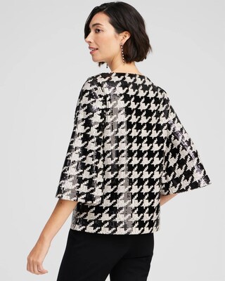 Sequin Houndstooth Tee