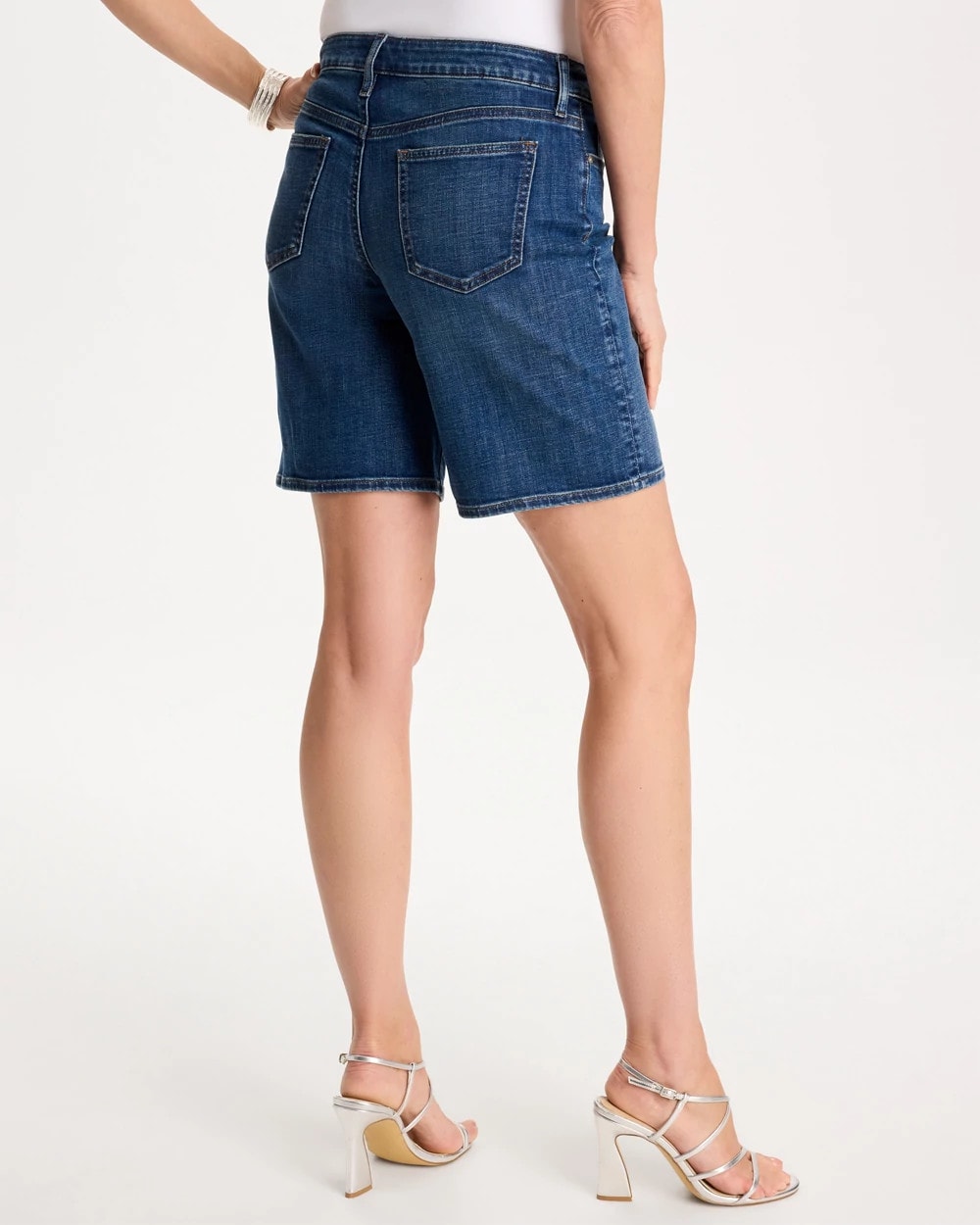 Girlfriend Slim Indigo Jean Shorts