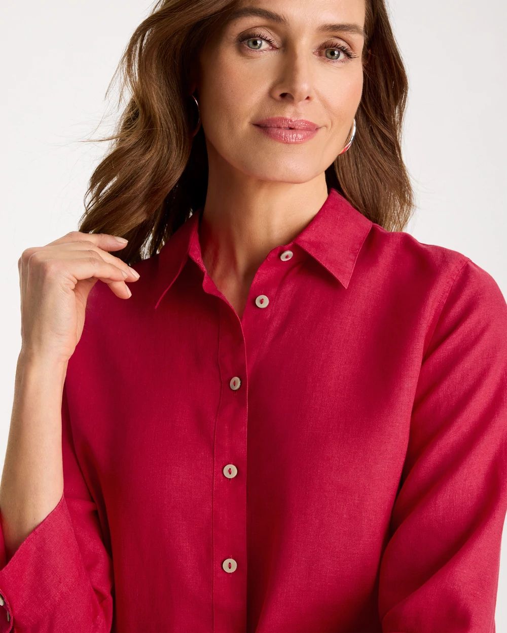 No Iron Linen Shirt click to view larger image.