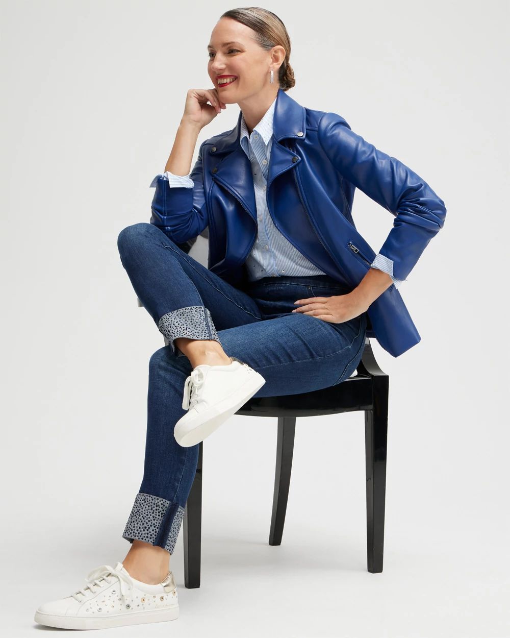 Faux Leather Moto Jacket