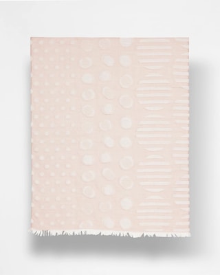 Neutral Polka Dot Oblong Scarf