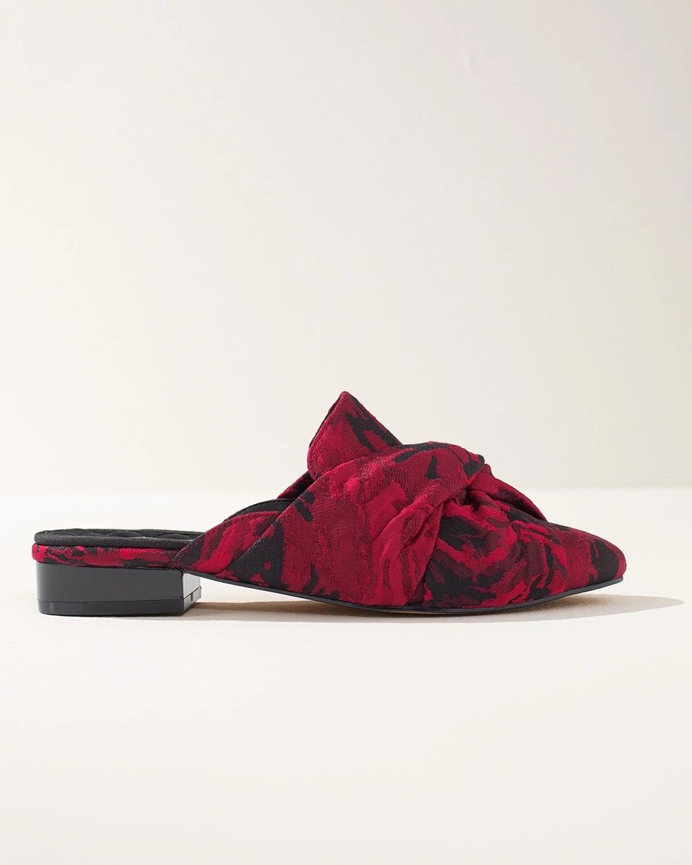 Rose Jacquard Mules