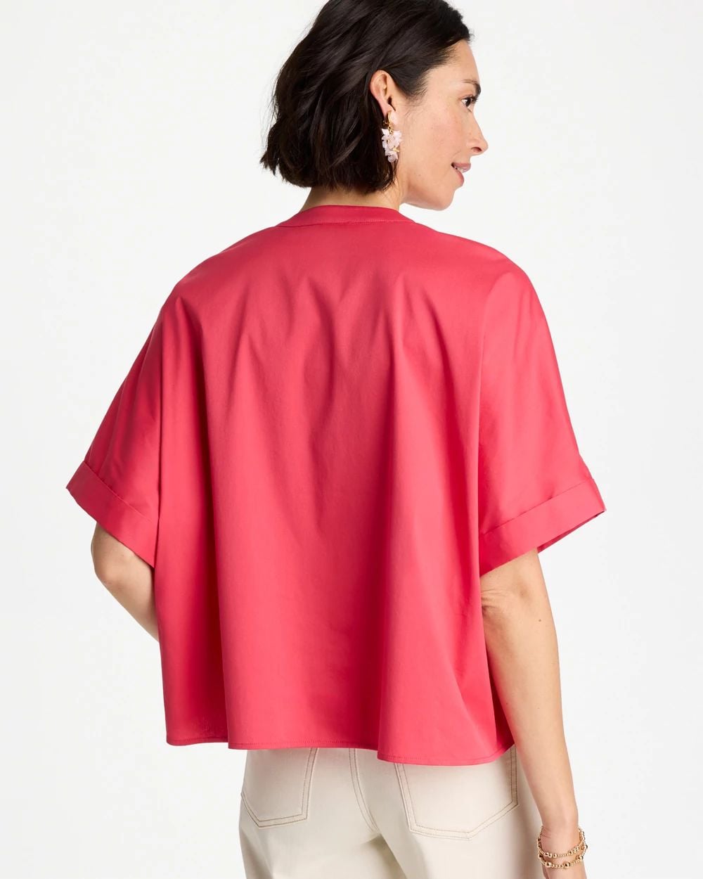 Poplin Popover Dolman Top click to view larger image.