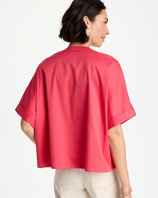 Poplin Popover Dolman Top click to view larger image.