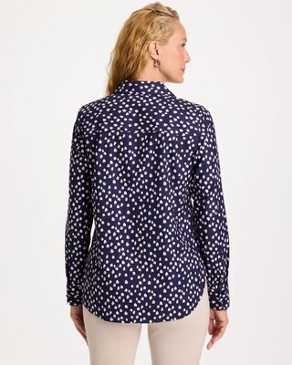 No Iron™ Stretch Polka-Dot Shirt click to view larger image.