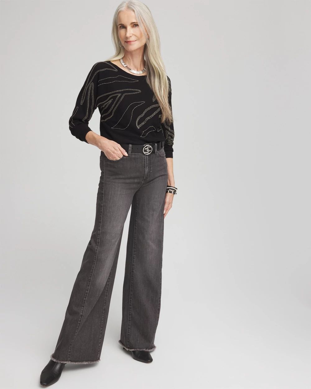 Caviar Bead Dolman Sleeve Sweater
