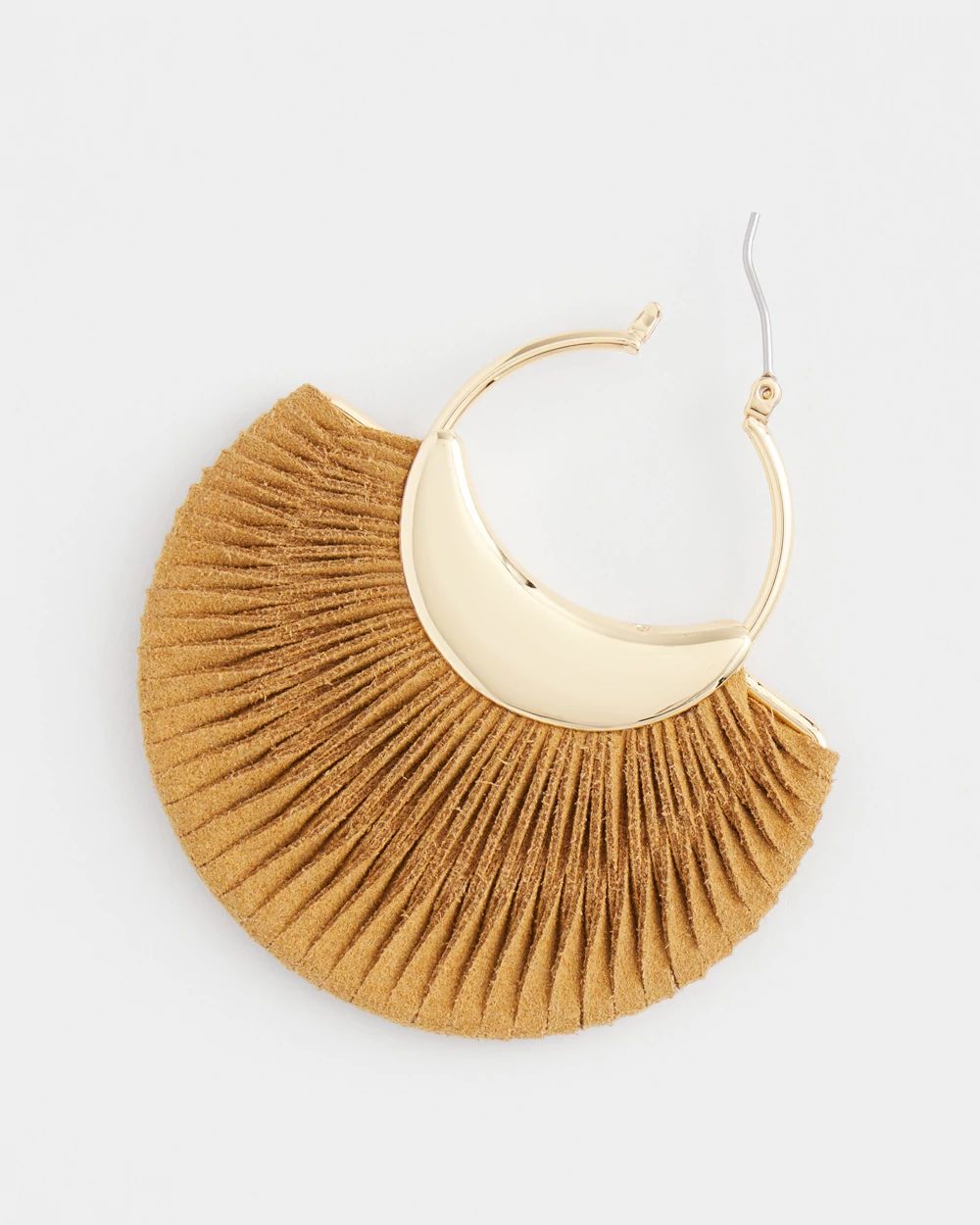 No Droop® Neutral Fan Hoop Earrings click to view larger image.