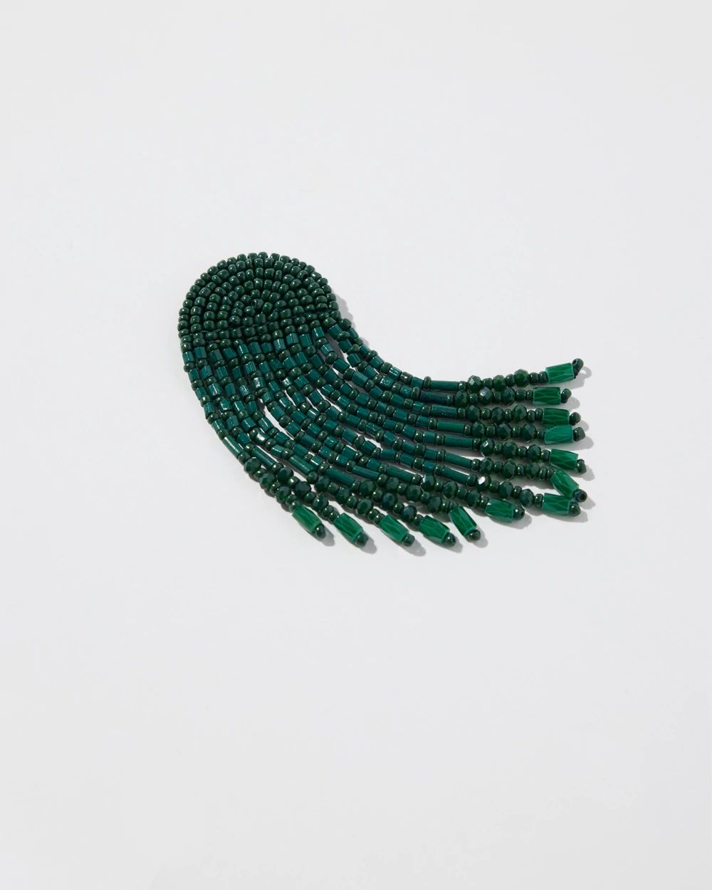 Green Fringe Earrings