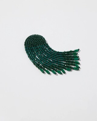 Green Fringe Earrings