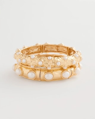 Stretch Cuff Bracelet Set of Two