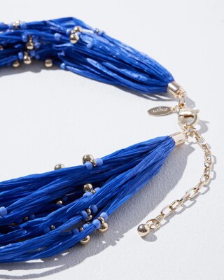 Blue & White Multistrand Necklace