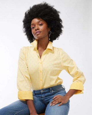 No Iron Stretch Jacquard Shirt