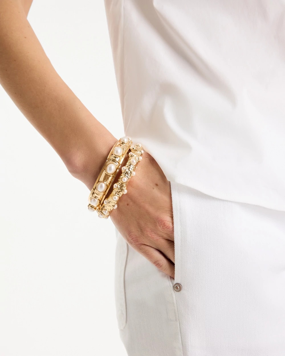 Stretch Cuff Bracelet Set of Two