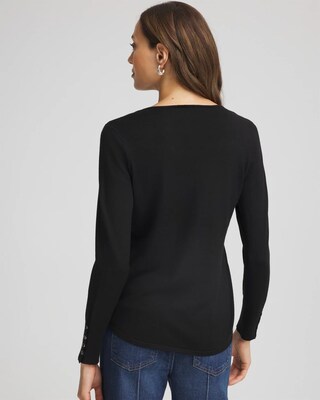 Ella V-Neck Pullover Sweater click to view larger image.