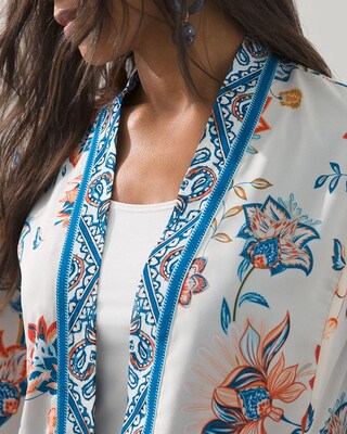 Barrel Sleeve Floral Print Duster