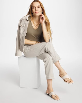 Shirred Elbow Sleeve Tee click to view larger image.