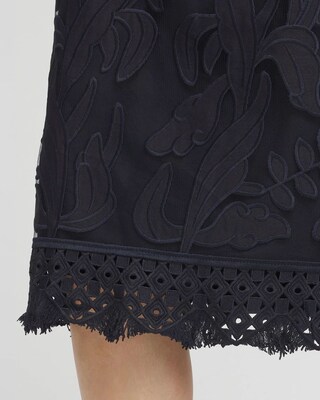 Travelers™ Mesh Appliqué Midi Dress click to view larger image.