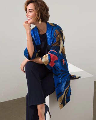 Travelers Collection Print Cardigan