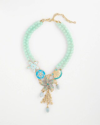 Starfish Beaded Bib Necklace click to view larger image.