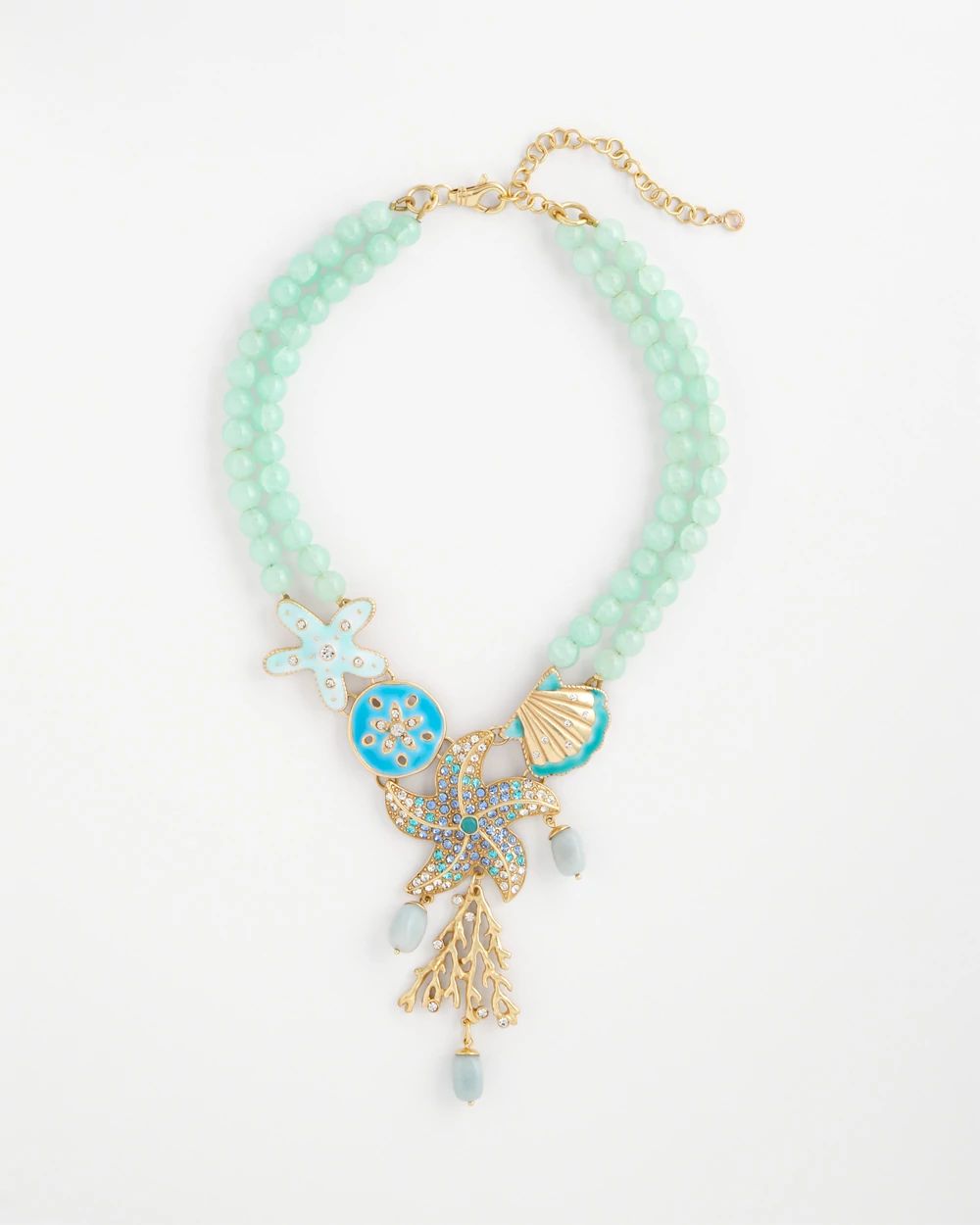 Starfish Beaded Bib Necklace