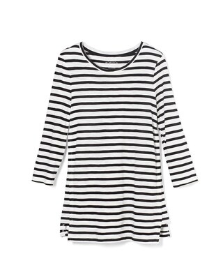 Striped Cotton-Blend Slub Tee