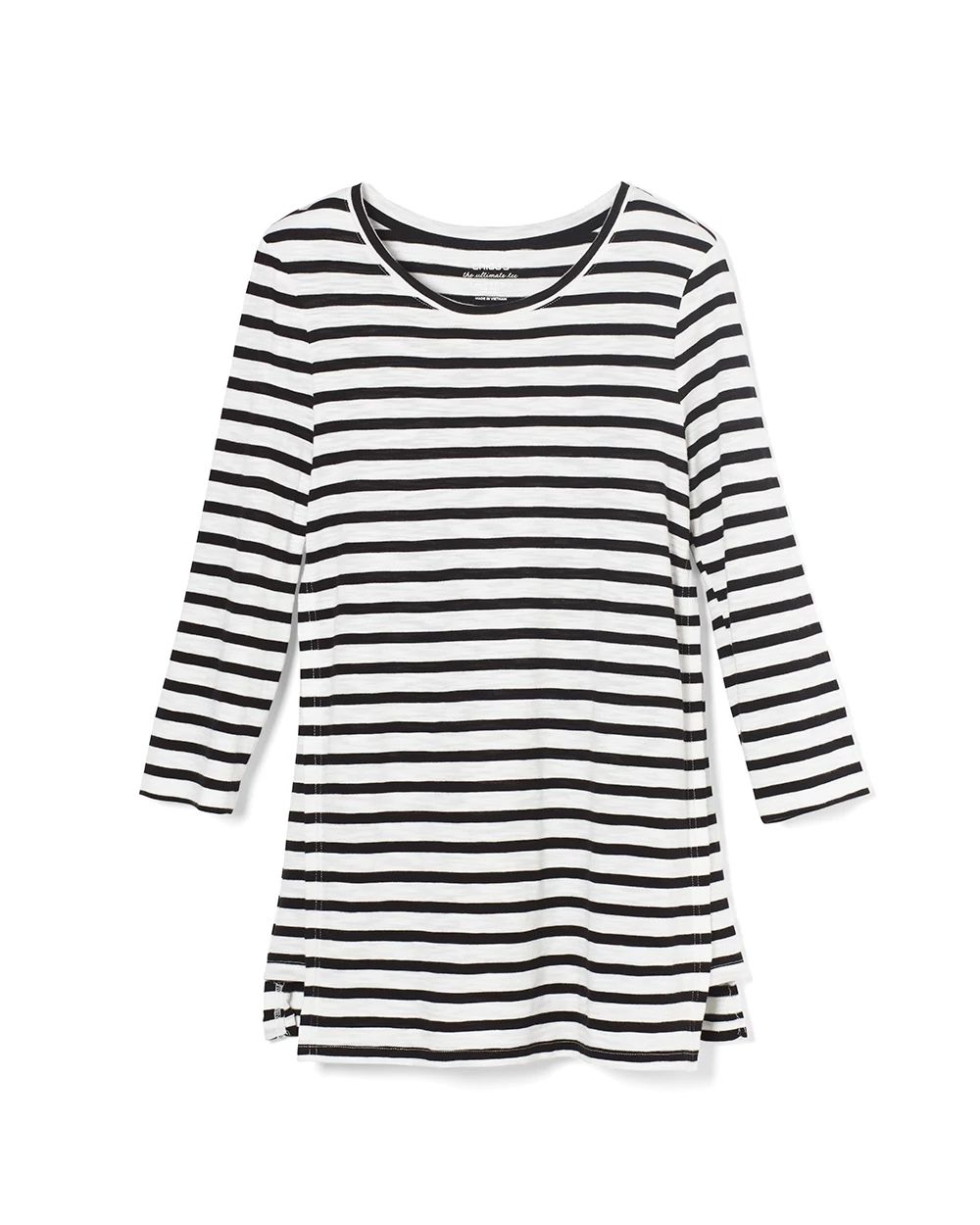 Striped Cotton-Blend Slub Tee