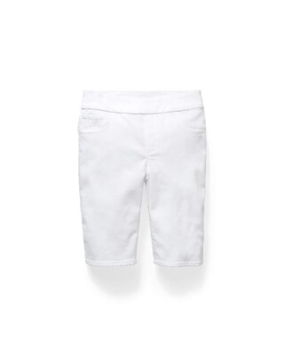 No-Stain Pull-On Denim Shorts click to view larger image.