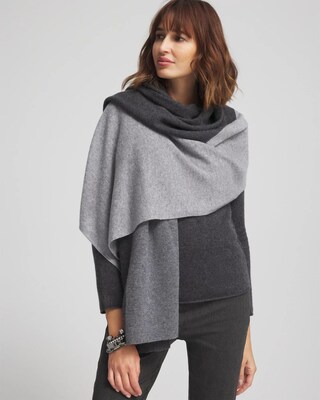 Colorblock Cashmere Wrap