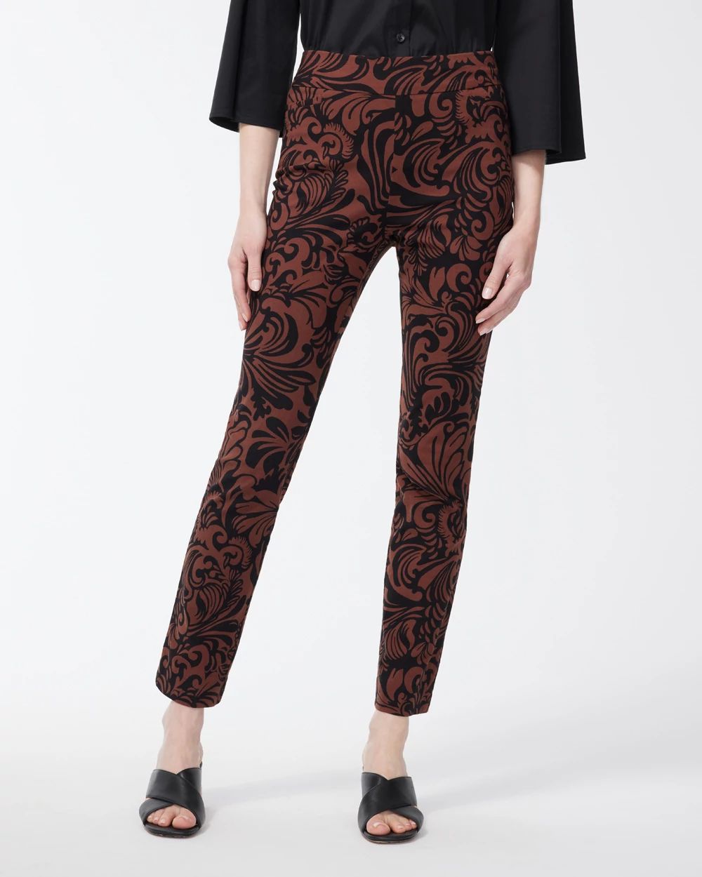 Brigitte Scroll Print Ankle Pants