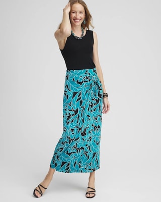 Travelers™ Faux Wrap Maxi Skirt click to view larger image.