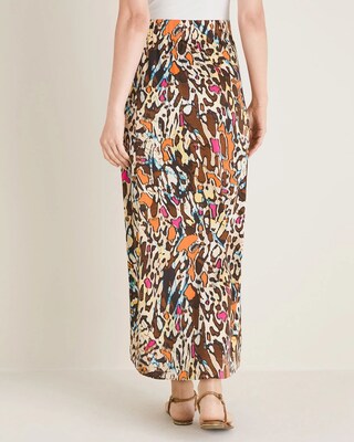 Animal-Print Sarong Skirt