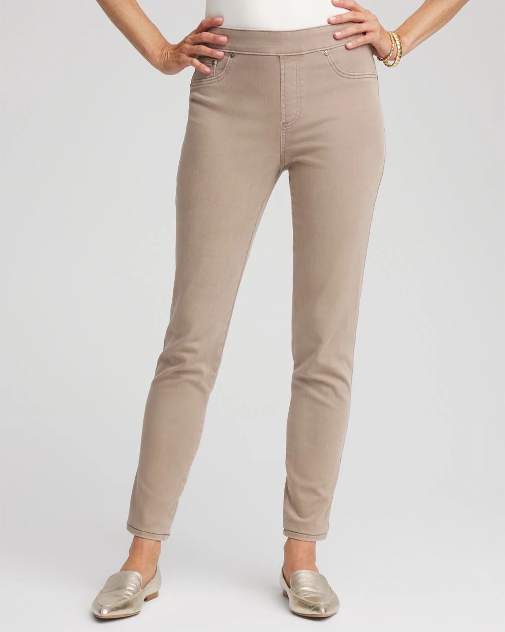 Pull-On Slim-Fit Ankle Jeggings