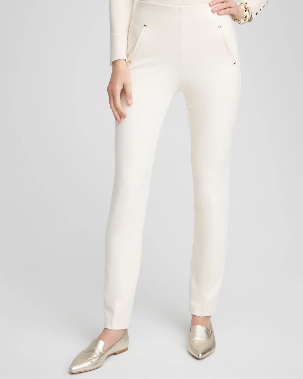 Juliet Ponte Trim Detail Ankle Pants